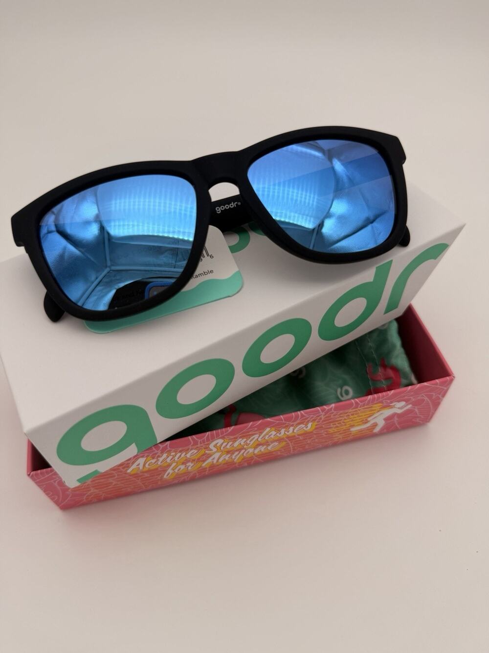 goodr Nick & Keith's Midnight Rambles OG Sunglasses Black Blue NWT